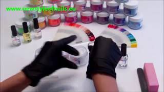 Manicure Tytanowy French  krok po kroku [upl. by Kamilah]