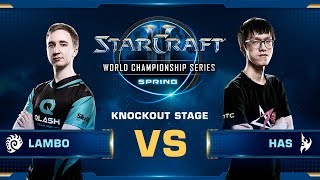 2019 WCS Spring  Knockout Bracket Round 6 Match 2 Lambo Z vs Has P [upl. by Rednave]