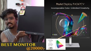 ASUS PROART PA247CV  BEST MONITOR UNDER 20000  TECH BOX [upl. by Eiliah368]