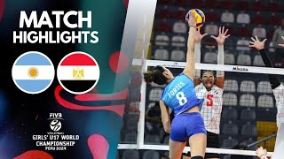 ARGENTINA 🆚 EGIPTO 4K  Highlights  Girls U17 World Championship 2024 [upl. by Viridissa196]