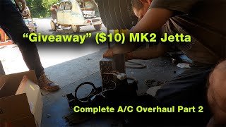 RAD SAVERS Complete AC overhaul on a MK2 VW Jetta Part 2 HVAC Box Removal [upl. by Yregerg451]