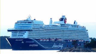 Mein Schiff 7 Cruise Ship leaving shipyard for Sea Trials 1952024  Tui Cruises [upl. by Retsae156]