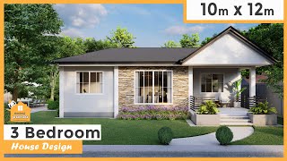 102 x 12 meters 33 by 39 ft 3 Bedrooms Small House Design 127square mtr 1367square ft [upl. by Melonie219]