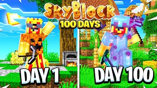 I Spent 100 Days in Minecraft Cubecraft Skyblock Heres What Happened [upl. by Nerro275]