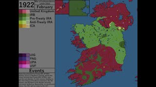 INACCURATE READ DESC The Conflicts in Ireland 19121939 Every Month [upl. by Dunn]