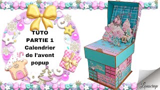 calendrier de lavent TUTO partie 1 advent calendar scrapbooking scrapbook calendrierdelavent [upl. by Walston]