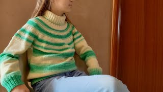 maglione Alessandra  maglia ai ferri tutorial [upl. by Jennine294]