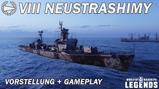 NEUSTRASHIMY  Vorstellung und erstes Gameplay  World of Warships Legends [upl. by Noirad466]