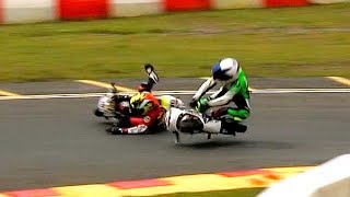 CRASH Incidents from the British Minibikes Championships Rd 4 2018 [upl. by Eilema]