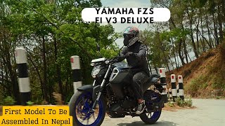 Yamaha FZS FI V3 BS6 Deluxe OverviewBikePriceNepal [upl. by Assinna]