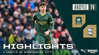 Plymouth Argyle v Birmingham City highlights [upl. by Grinnell]