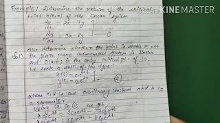 Notes of autonomous system and phase plane ordinary differential equation unit3 [upl. by Chappell396]