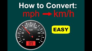 How to Convert mph to kmh mph to kph EASY [upl. by Fredra]