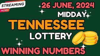 Tennessee Midday Lottery Results For  26 Jun 2024  Cash 3  Cash 4  Powerball  Mega Millions [upl. by Merla382]