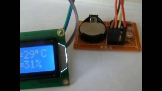 date and hour temperature and humidity with RTC DS1307 DHT11 LCD on i2c with Arduino III [upl. by Susannah]