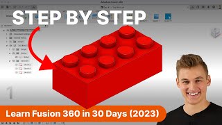 Day 1 of Learn Fusion 360 in 30 Days for Complete Beginners  2023 EDITION [upl. by Onia]