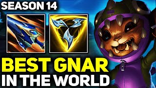 RANK 1 BEST GNAR IN SEASON 14  AMAZING GAMEPLAY  League of Legends [upl. by Anev]