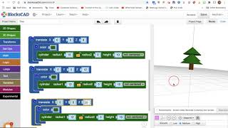 Make a tree in BlocksCad [upl. by Baecher]