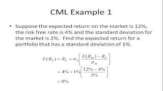 Capital Market Line [upl. by Carpio]