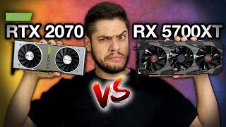 RX 5700 XT vs RTX 2070 Super Qual a MELHOR escolha CONSUMO PREÇO TEMPERATURA e GAMES lado a lado [upl. by Oona]