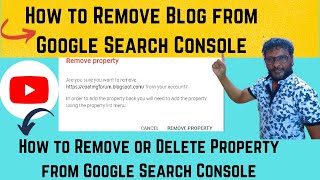 How to Remove Blog from Google Search Console How to Remove or Delete Property from Search Console [upl. by Nailij]