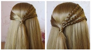 Coiffure facile à faire soi même avec tresse 💥 Coiffure pour tous les jours cheveux mi long  long [upl. by Tati99]