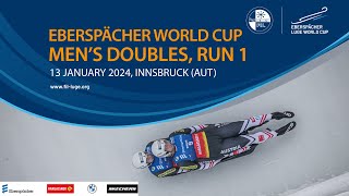 RELIVE  Mens Doubles Run 1  EBERSPÄCHER Luge World Cup  Innsbruck AUT [upl. by Enamrej]