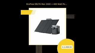 EcoFlow DELTA Max 2000  400 Watt Portable Solar Panel [upl. by Nnaarual]