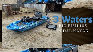 3 Waters Kayaks Big Fish 103 Pedal Fishing Kayak [upl. by Demahum]