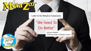 My Thoughts on the Letter to the MetaZoo Community  December 2023 [upl. by Sadella945]