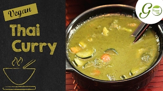 VEGAN THAI GREEN CURRY RECIPE WITH COCONUT MILK [upl. by Akilak484]