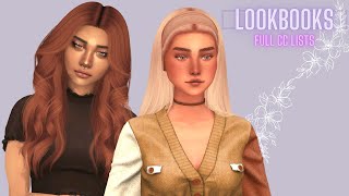 Sims 4 lookBooks Full cc lists🌼💕 EllieSimple Simpliciaty goppolsme and more [upl. by Dielu60]