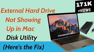 External Hard Drive not showing up in Mac Disk Utility [upl. by Ibor283]