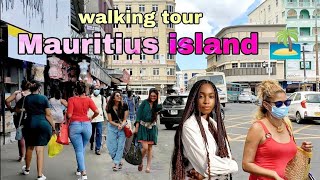 Walking tour capital City Port Louis   Mauritius    Africa 🌍 [upl. by Oirram]