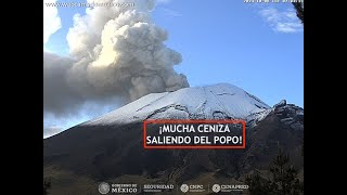 🔴 POPOCATÉPETL  AHORA ¡Mucha ceniza desde temprano El Volcán EnVivo [upl. by Aicercul]