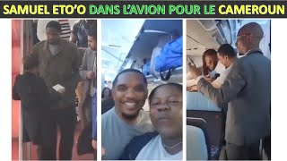 SAMUEL ETOO DANS LAVION POUR LE CAMEROUN  MISE AU POINT EQUIPEMENTIER [upl. by Issac]