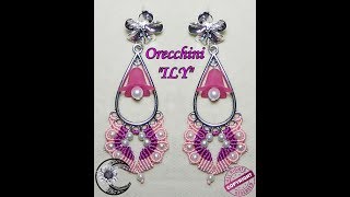 DIY TUTORIAL Macramè Earrings quotILYquot  Micro Macramè Tutorial [upl. by Nawrocki861]