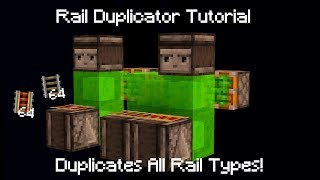 Minecraft Rail Duplicator Tutorial  113  116 [upl. by Anelahs]