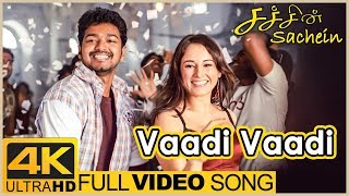 Sachien Tamil Movie Songs  Vaadi Vaadi Full Video Song 4K  Vijay  Genelia  DSP  Santhanam [upl. by Yroffej]