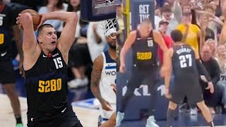 Nikola Jokics TOUCHDOWN pass and a DUNK caused COMPLETE CHAOS in the BALL arena [upl. by Atneuqal847]