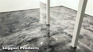 Entire Basement Coated Using Leggaris Epoxy Floor Kit  Silver amp Black Epoxy Floor Installation [upl. by Altaf814]