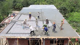 How To Use Steel On Flat Roofs  Projects Construction Of Reinforced Concrete Roof Complete [upl. by Jaymee]