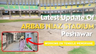 Latest Update Arbab Niaz cricket stadiumTensile work Yasir Khattak world arbabniazcricketstadium [upl. by Cha]