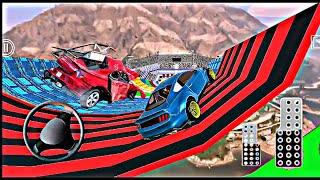 Car Crash Race Compilation 3D android gameplay  Car crash game  real extreme beam [upl. by Hoebart]