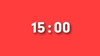 Red Countdown Timer  15 Minutes [upl. by Amiaj]