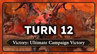 Skarbrand turn 12 Ultimate Campaign Victory NO EXPLOITS  Total war Warhammer 3 [upl. by Nesyaj579]