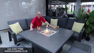 Bramblecrest Amsterdam Square Firepit Set with 2 Benches [upl. by Ahsilav]