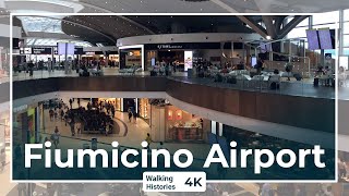 Rome Fiumicino Airport  4K Walking Tour of Leonardo da Vinci Airport Travel to Italy 2022 [upl. by Hairem608]