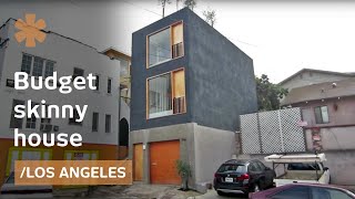 Skinny house in LA affordable minimal modern homeoffice [upl. by Billen]