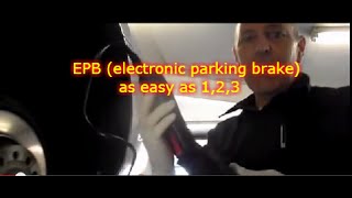 How to replace the rear brakes on a VW CC with electronic parking brake [upl. by Erikson]